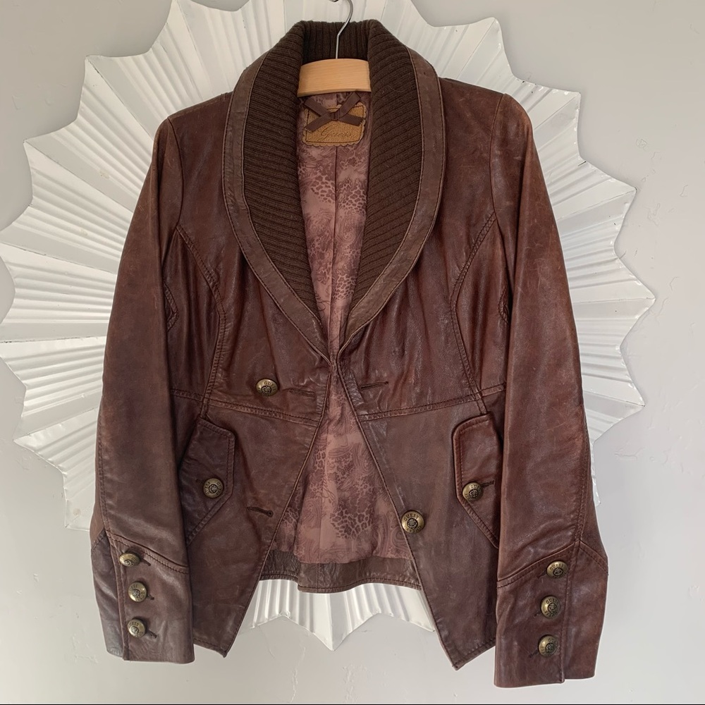 Guess genuine leather jacket.